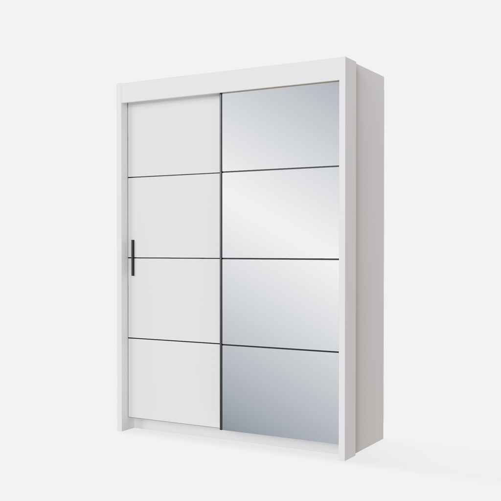 Zrcadlová skříň s posuvnými dveřmi 150 cm OTIS bílá