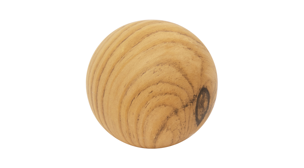 Dekorativní keramická koule s efektem světlého dřeva 8 cm