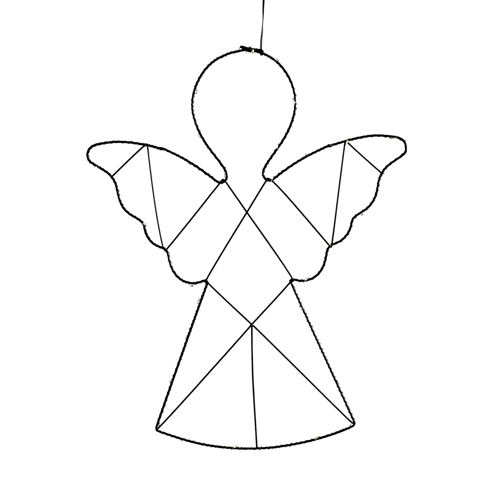 LED závěsná dekorace andílek 47 cm