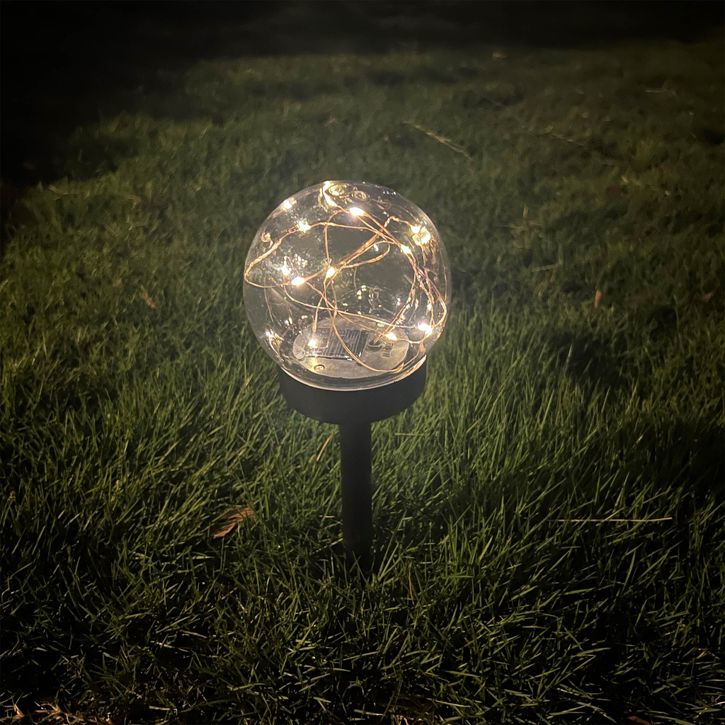 Venkovní solární lampa IP44 tmavě šedá 33 cm