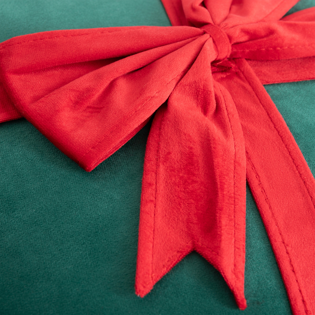 Polštář s mašlí zelený GIFT 45x45 cm