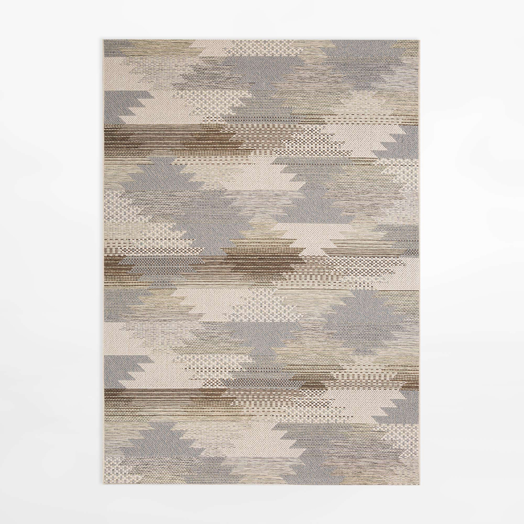 Geometrický koberec KEMET KOSOČTVERCE, šedo-béžový, 160x230 cm