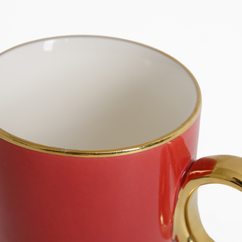 Porcelánový hrnek červený ROYAL 380 ml