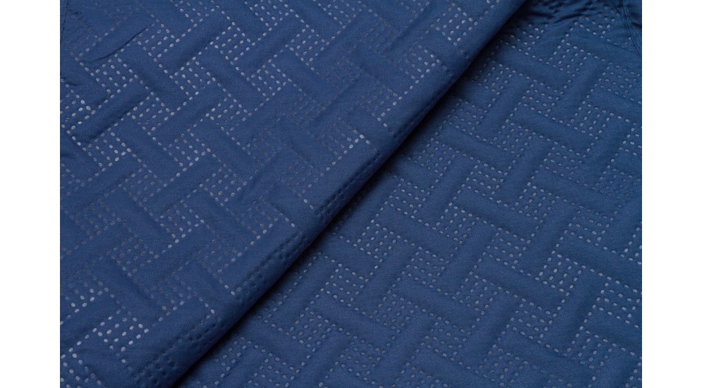 Tmavě modrý přehoz SELINE 200x220 cm