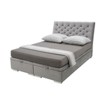 Postel boxspring s prošívaným čelem DAPHNE 160x200 cm
