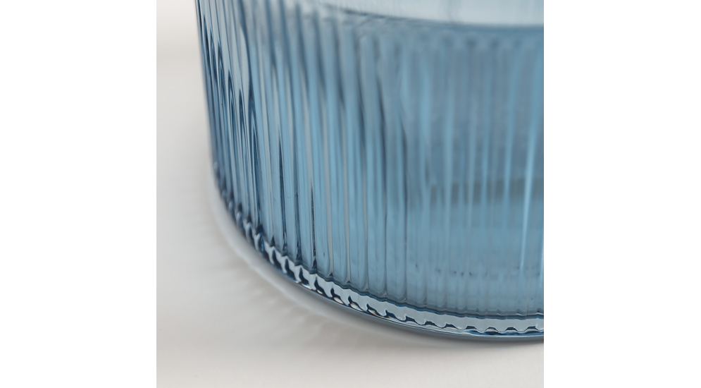 Modrá skleněná váza 25 cm