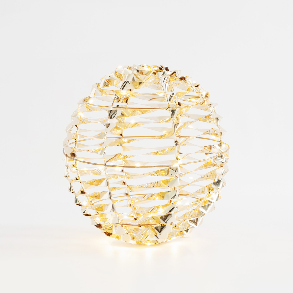 Dekorace LED zlatá koule, 25 cm