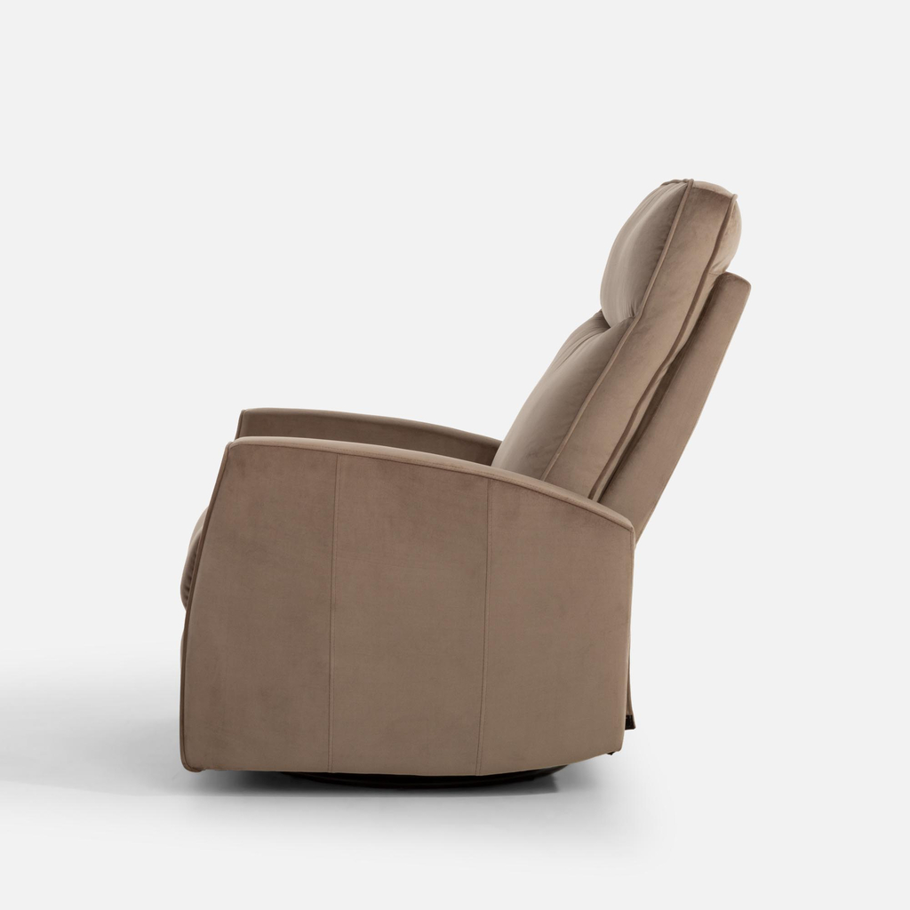 Béžové otočné křeslo s relaxační funkcí LUTTIN
