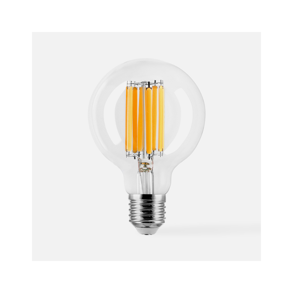 LED žárovka neutrální barva ORO-CLARO-E27-G80-15W-NW