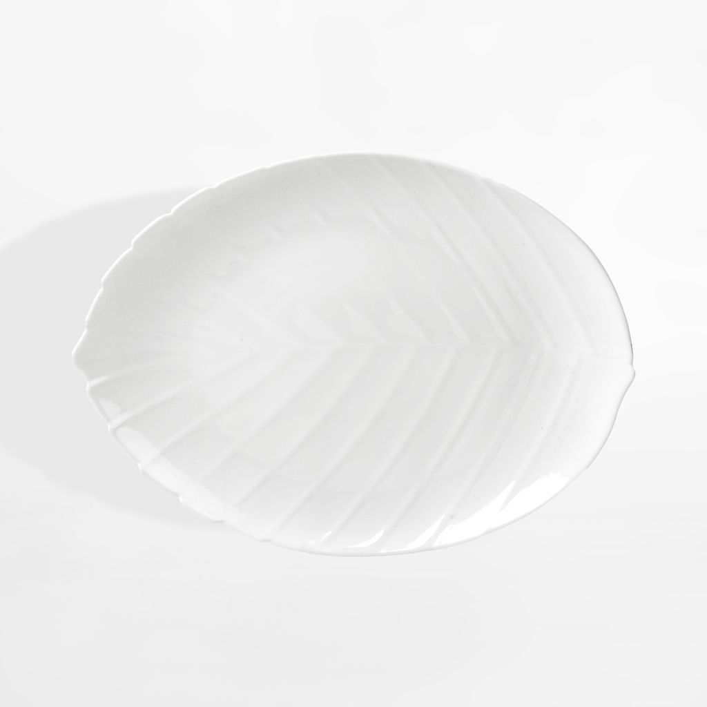 Servírovací talíř LIST 21,5 cm bílý