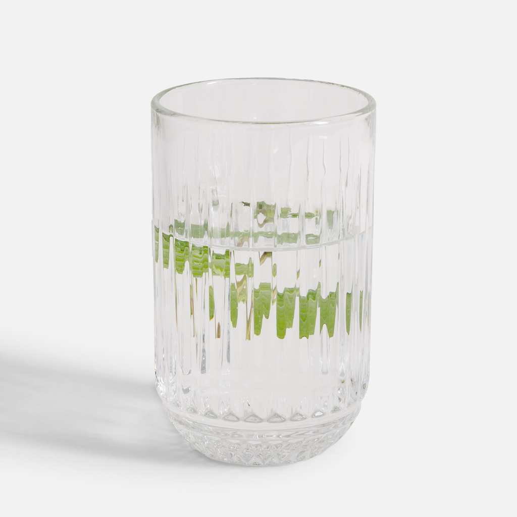 Vysoká drážkovaná sklenice 400 ml