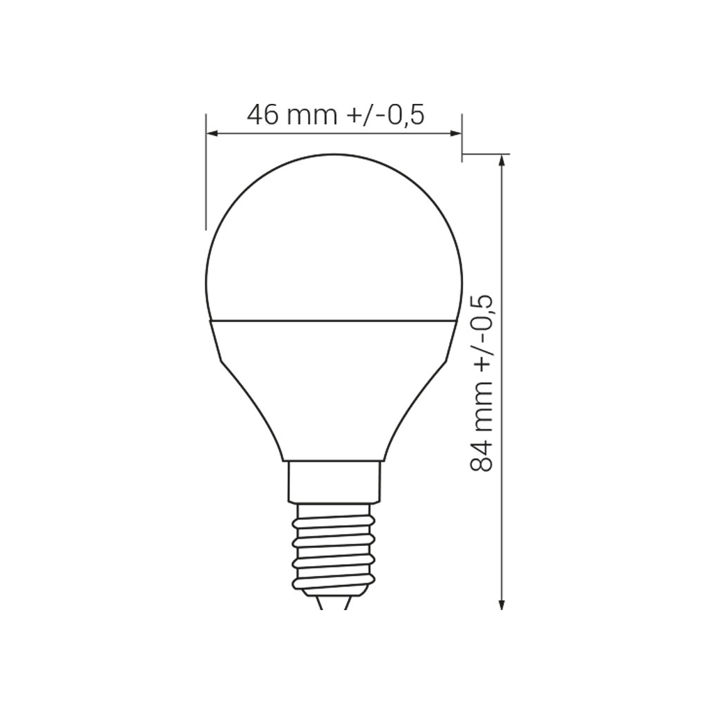 LED žárovka E14 8 W neutrální ORO-E14-G45-TOTO-8 W-DW