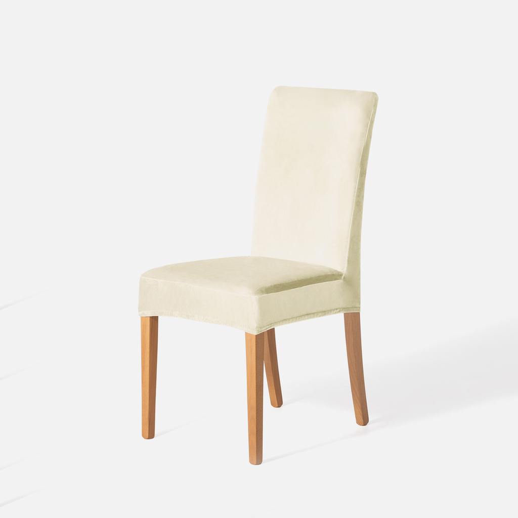 Potah na židli krémový SENTO 48x48x58 4 ks