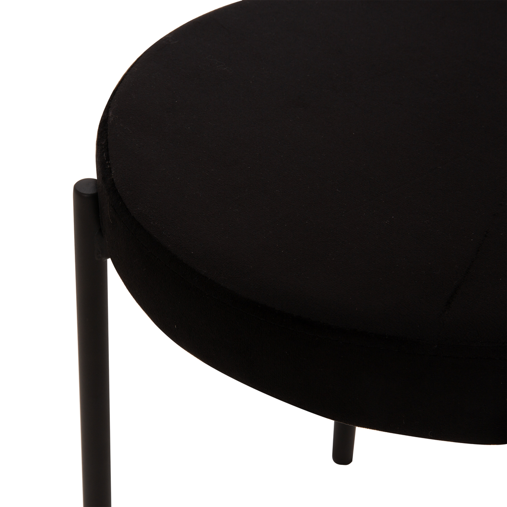 Velurová stolička ARGINO černá
