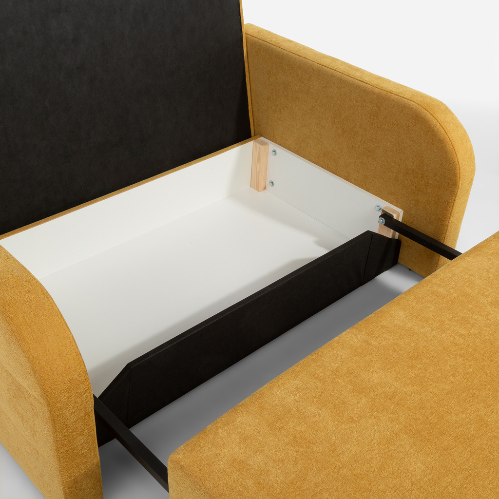 Dvoumístná rozkládací pohovka žlutá ARIZONA