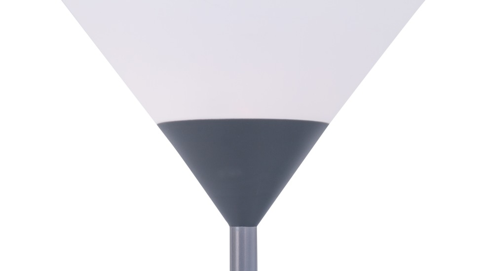 Stojací lampa s šedou základnou E14 E27