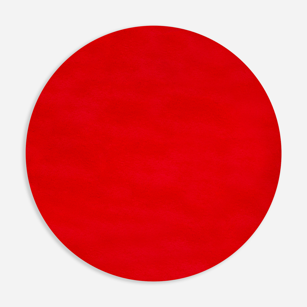Kulatý červený koberec RABBII 100 cm