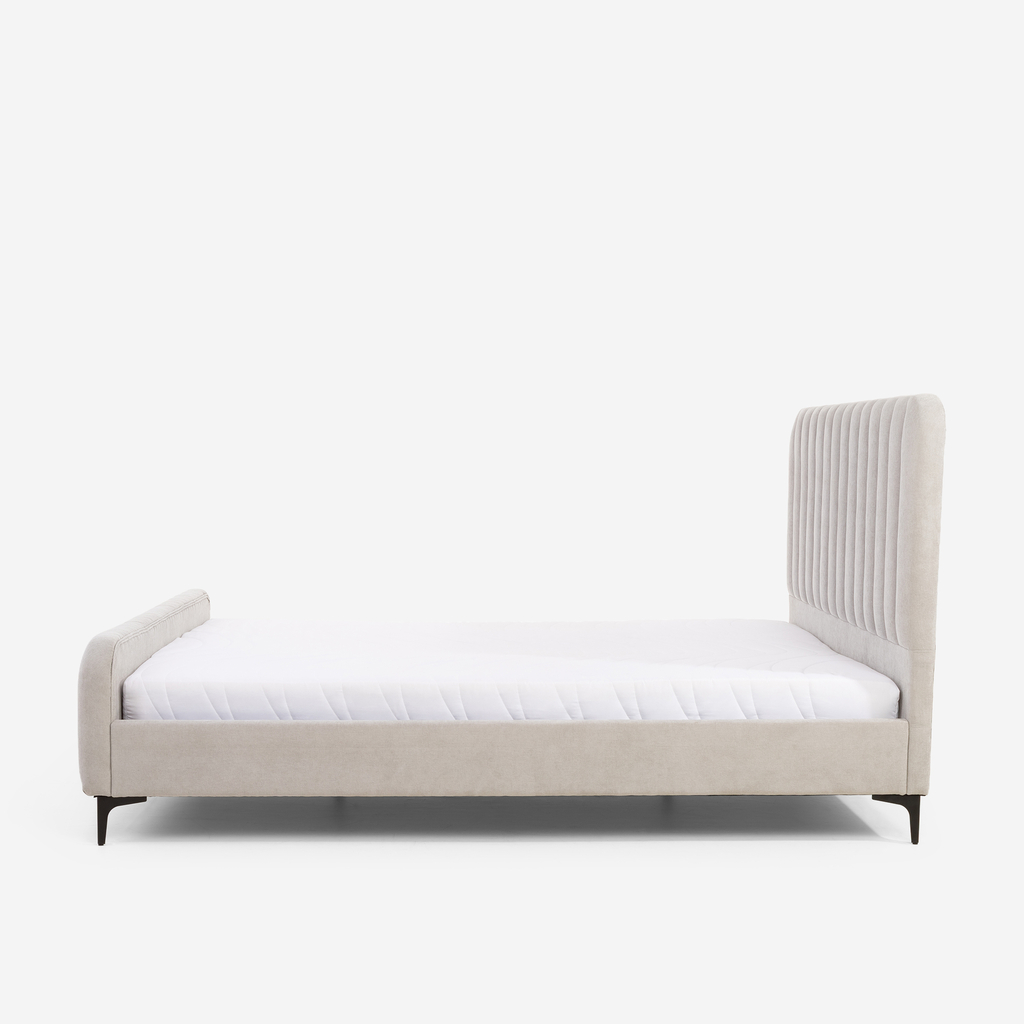 Čalouněná postel v popelavém odstínu KELLY 160x200 cm