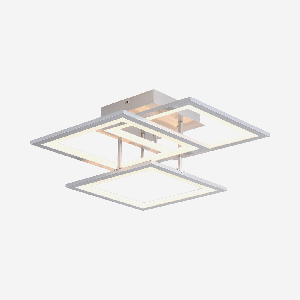 Stříbrné stropní LED svítidlo rám MODESTO