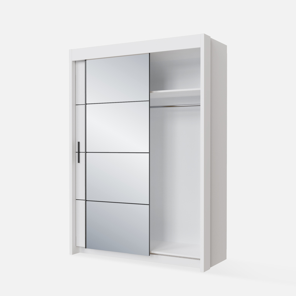 Zrcadlová skříň s posuvnými dveřmi 150 cm OTIS bílá