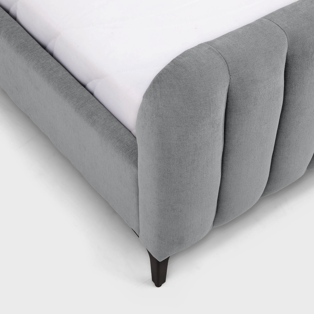 Šedá postel KELLY 160x200cm