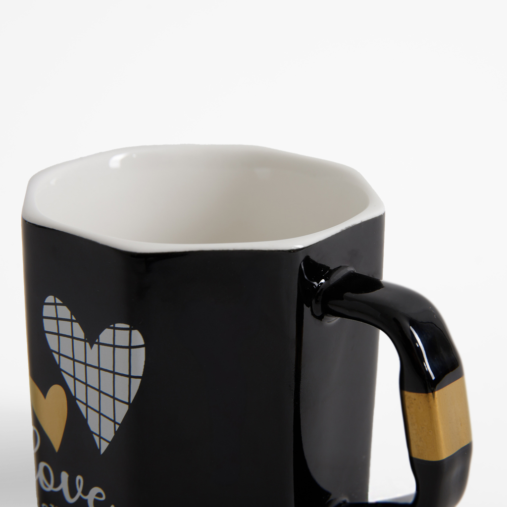 Porcelánový hrnek LOVE černý 330 ml