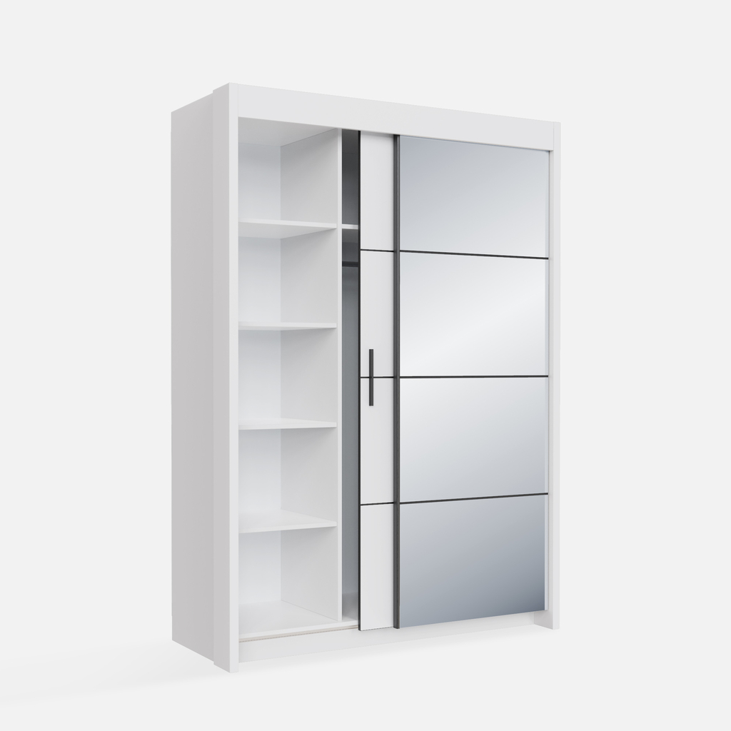 Zrcadlová skříň s posuvnými dveřmi 150 cm OTIS bílá