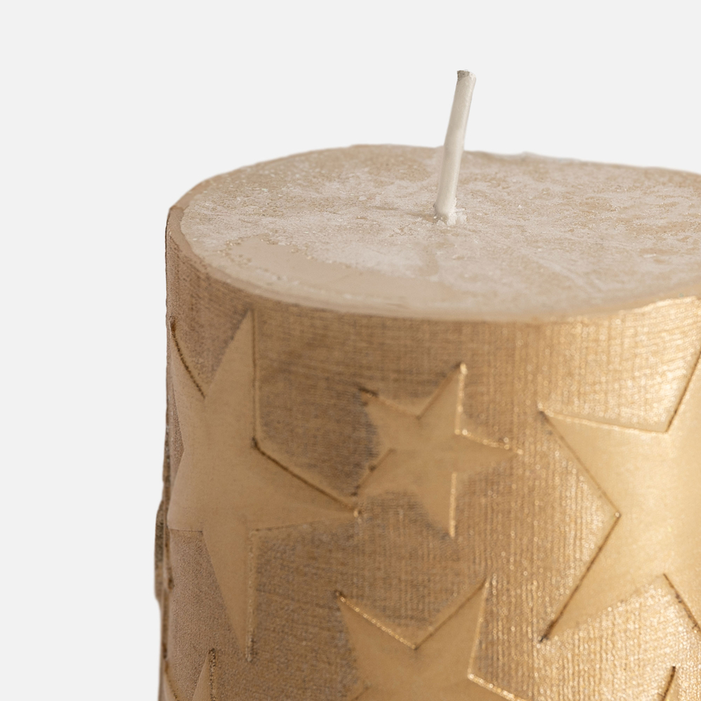 Svíčka HVĚZDA champagne 6,5x14 cm