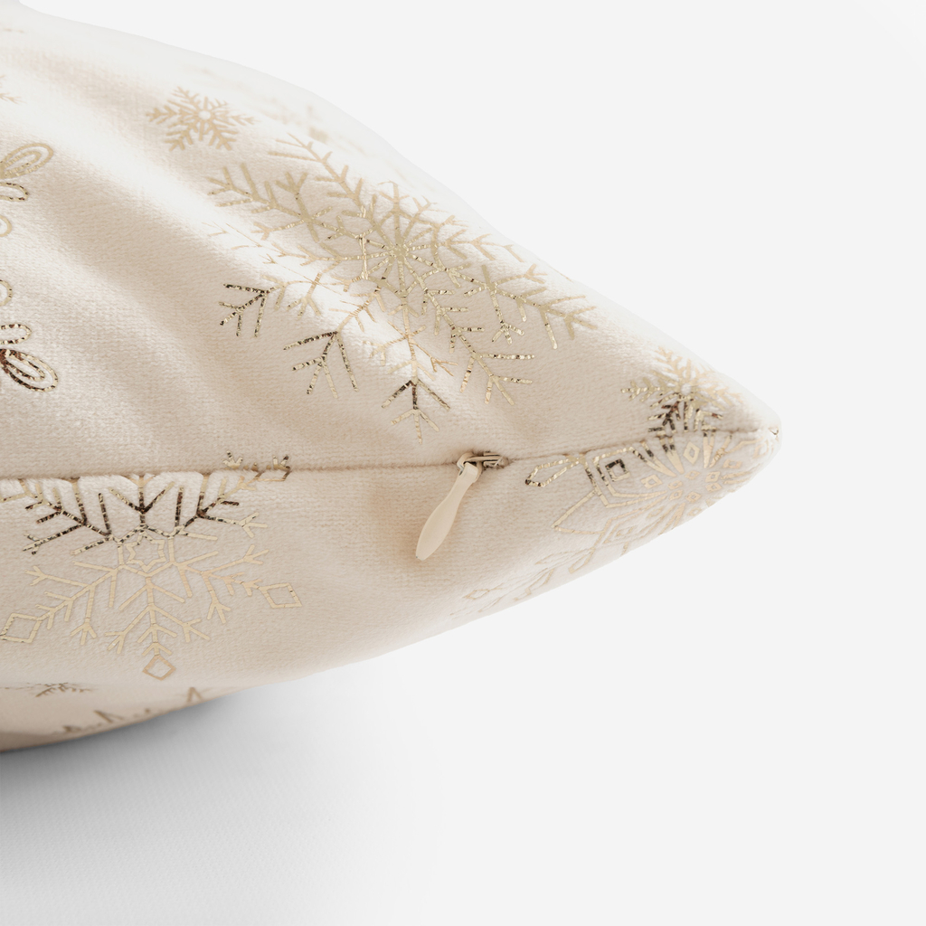 Dekorativní polštář s hvězdičkami krémový CELEBRI 45x45 cm