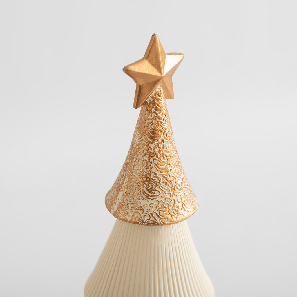 Dekorace vánoční stromek bílý 23 cm