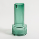 Zelená skleněná váza 30,5 cm