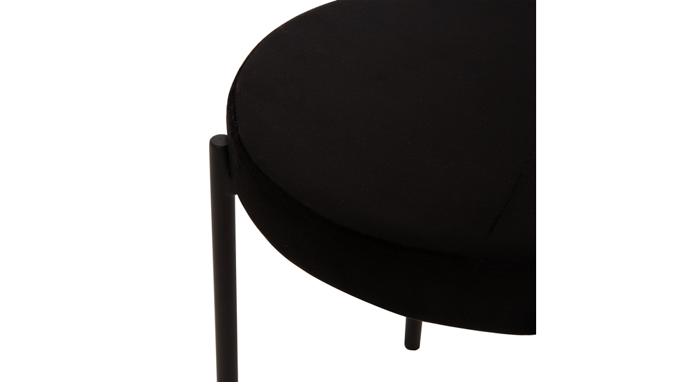 Velurová stolička ARGINO černá
