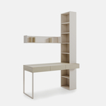 Psací stůl s knihovnou a závěsnou policí CHARLIE