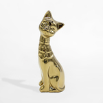 Zlatá dekorativní figurka KOČKA 19,7 cm