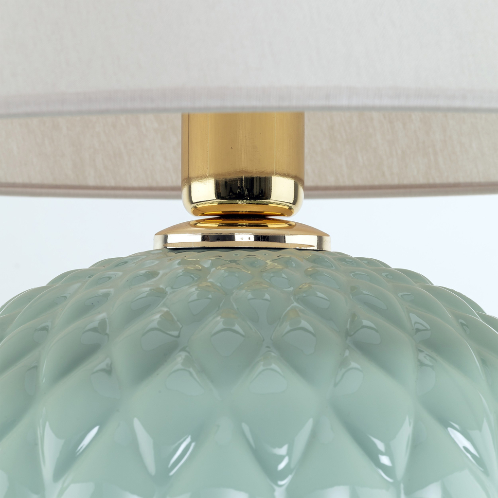 Stolní lampa mátovo-béžová SANTANA