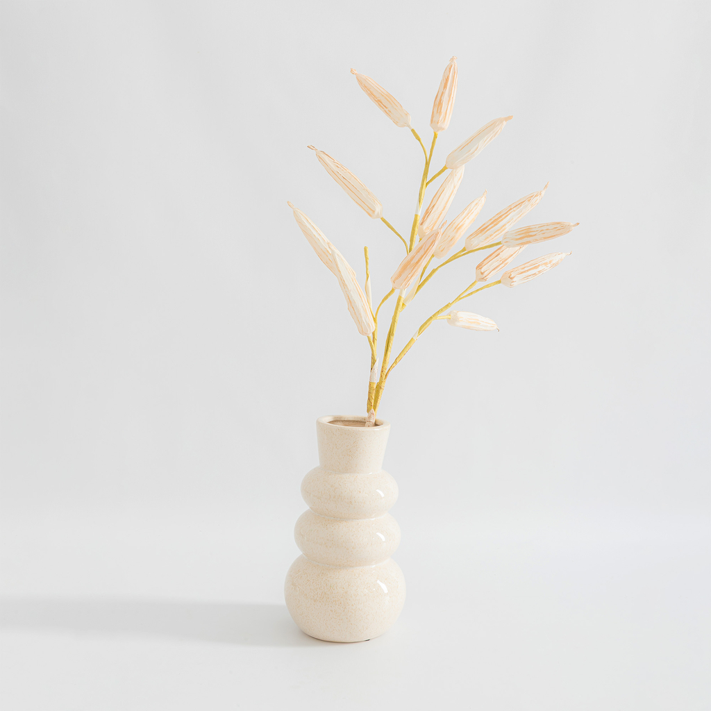 Umělá rostlina 95 cm, bílo-zlatá