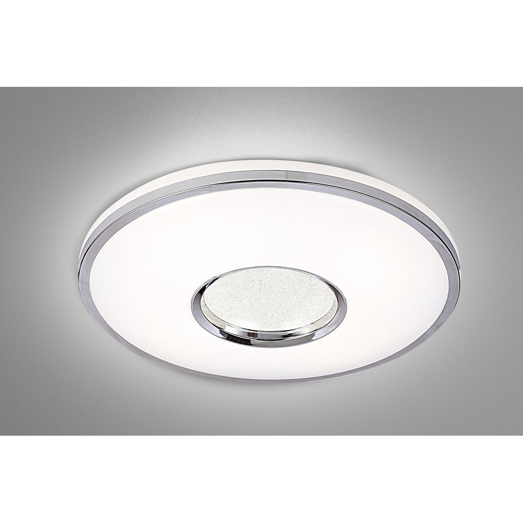 Bílé stropní LED svítidlo s dálkovým ovládáním LEON 40 cm