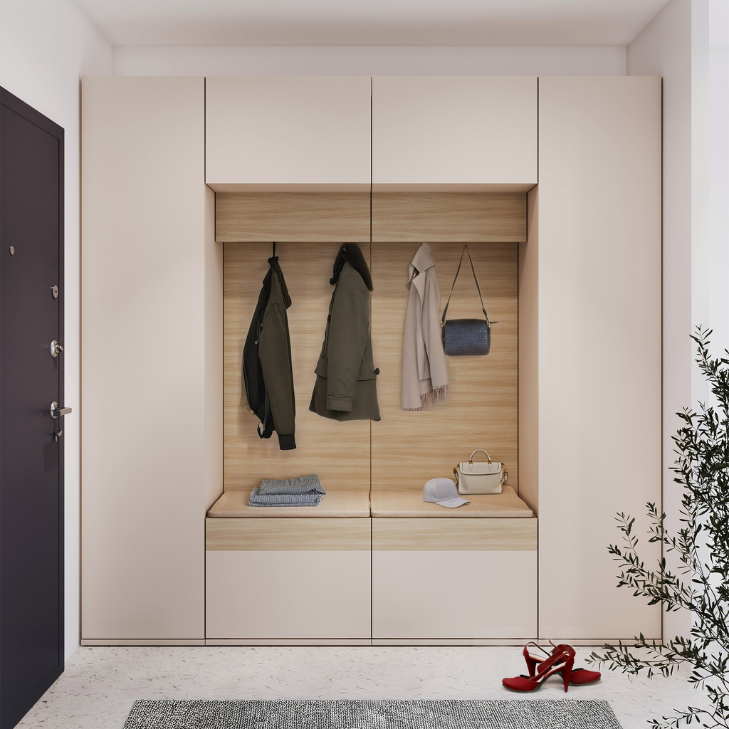 Předsíňová stěna se skříňkami a zásuvkou CHARLIE