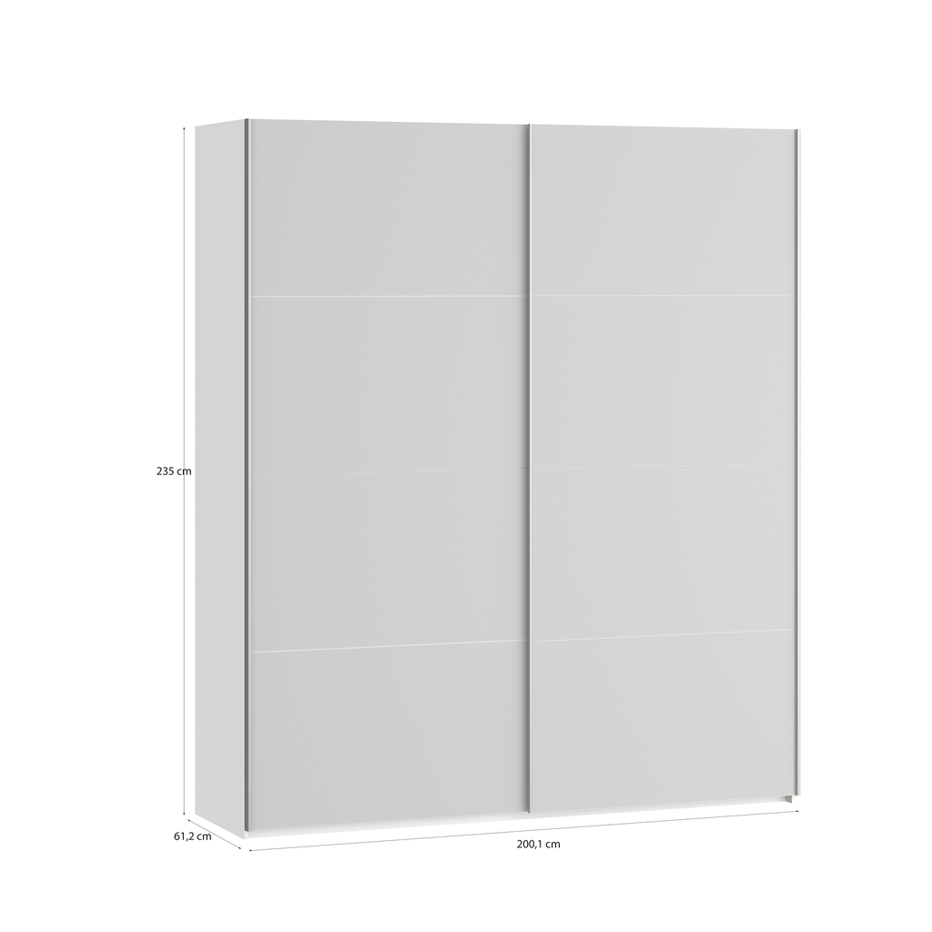 Skříň s posuvnými dveřmi FITIO lesk 200 cm