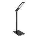 Černá stolní LED lampa s bezdrátovou nabíječkou CLARA