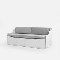 Rozkládací postel pro mládež GRAND bílo-šedá 80x200 cm