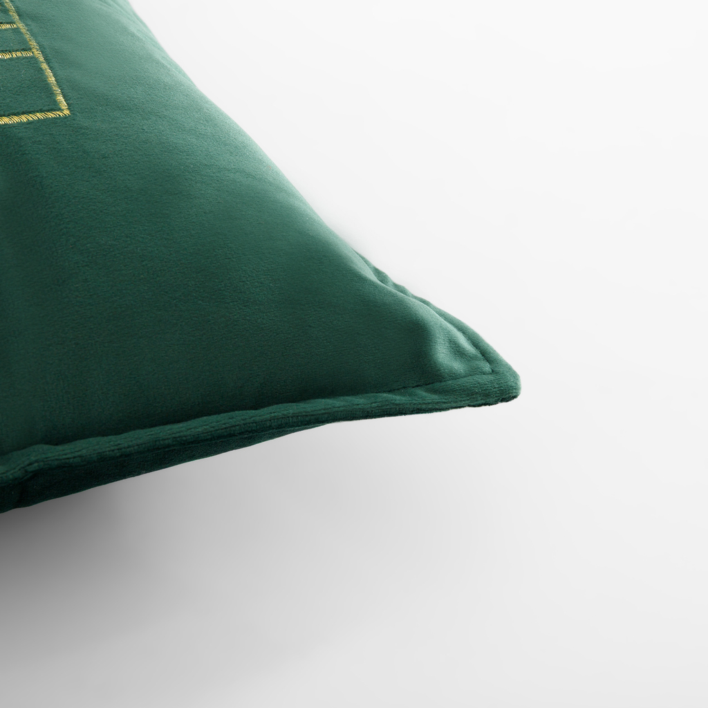 Povlak na polštář s stromečkem TWINKLE 45x45 cm tmavě zelený