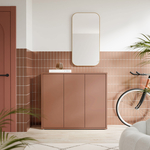 Nízký třídveřový botník ALICE SPRINGS terakota