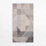 Béžovo-šedý geometrický koberec KERY 80x150 cm