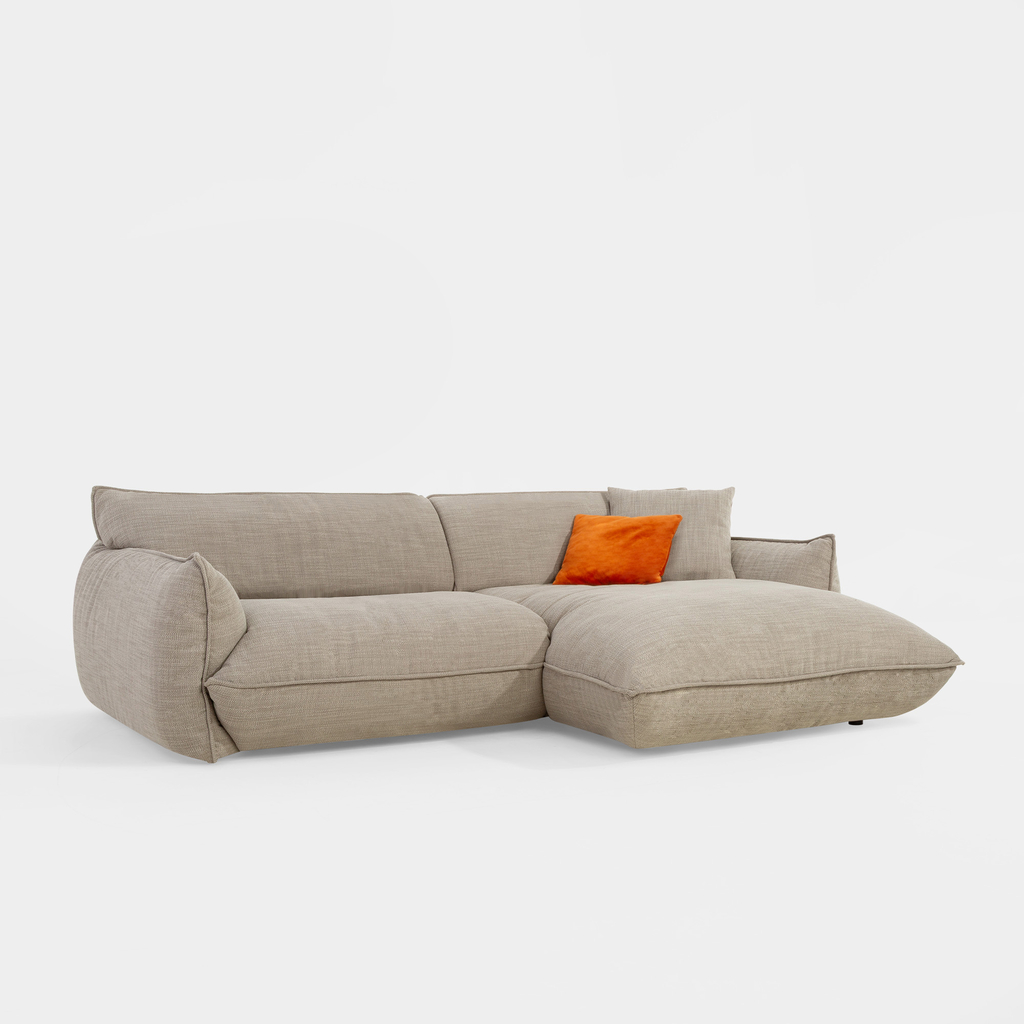 Narożnik taupe FLUFFY prawy