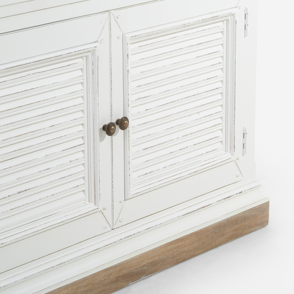 Rustikální vitrína starý ořech ALVERA 110 cm