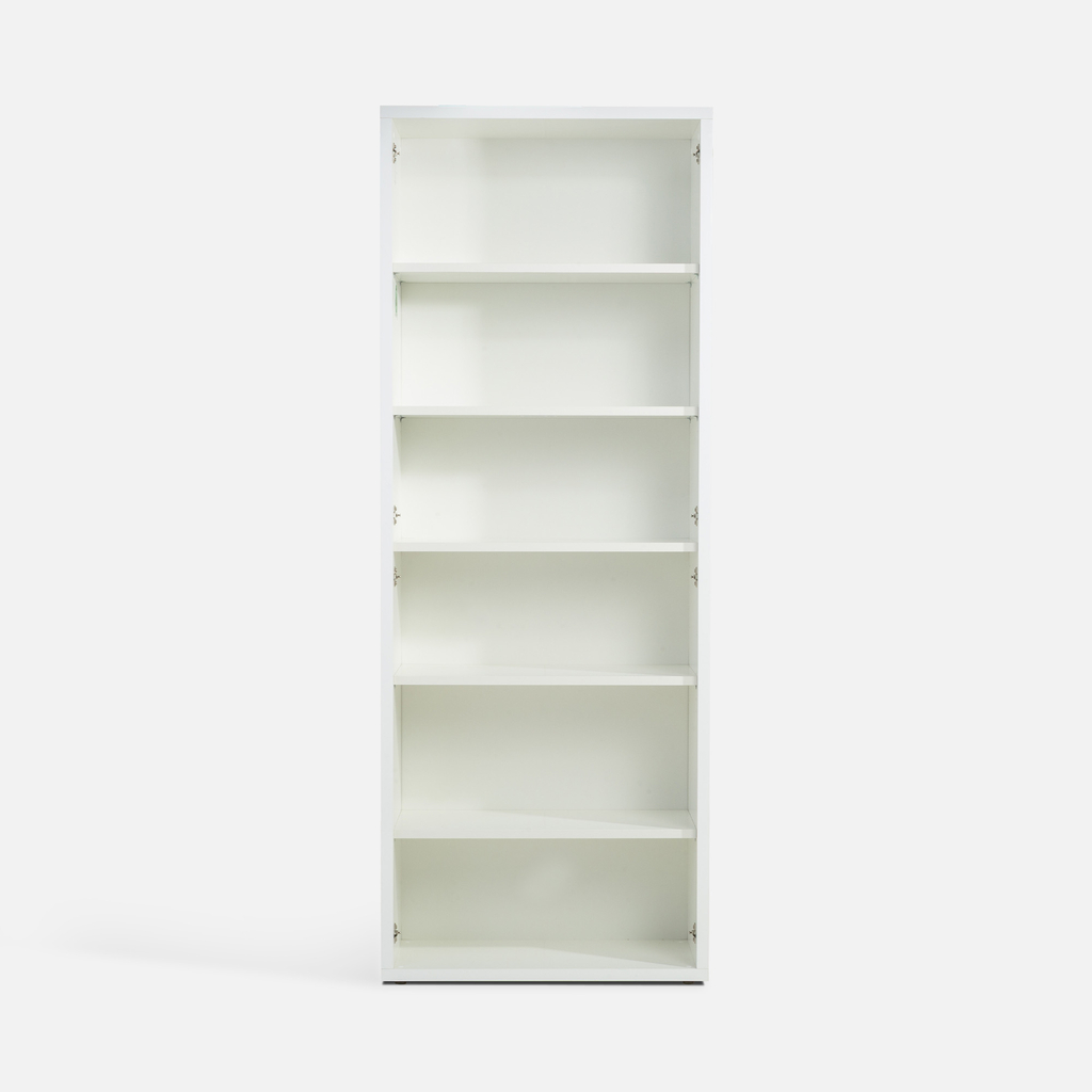 Vysoká knihovna DISEGNO WHITE OFFICE bílý lesk