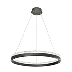 Černé prstencové závěsné LED svítidlo REGI 60 cm