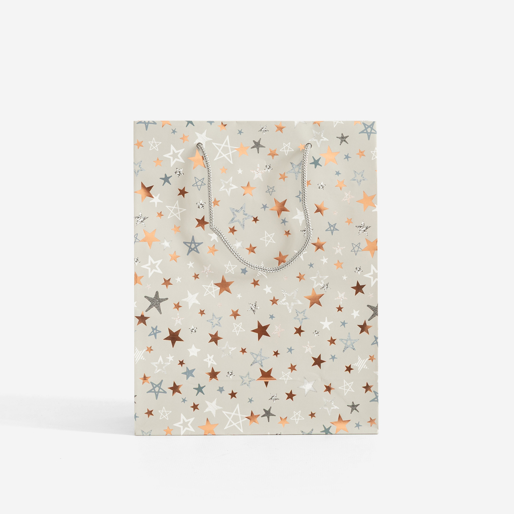 Vánoční dárková taška hvězdičky S MIX