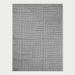 Šedý koberec geometrický LA CASA 3D 160x230 cm